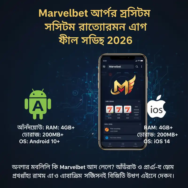 Marvelbet অ্যাপের সিস্টেম রিকোয়ারমেন্ট এবং ফাইল সাইজ ২০২৬